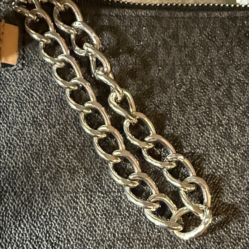 Michael Kors Black Belt Bag with Silver Chain Accent - Picture 10 of 12